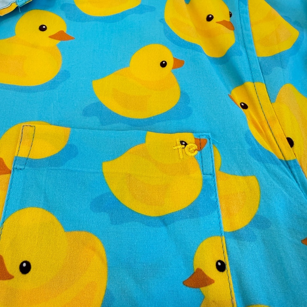 Tipsy Elves Blue Shirt with Yellow Duck Print - Picture 4 of 5